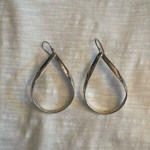 VITAGE  Hammered sterling Silver SILPADA hoop earrings
